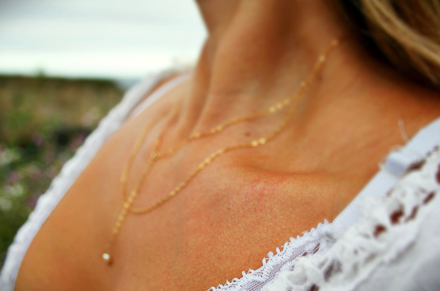 Keishi Layered Drop Necklace