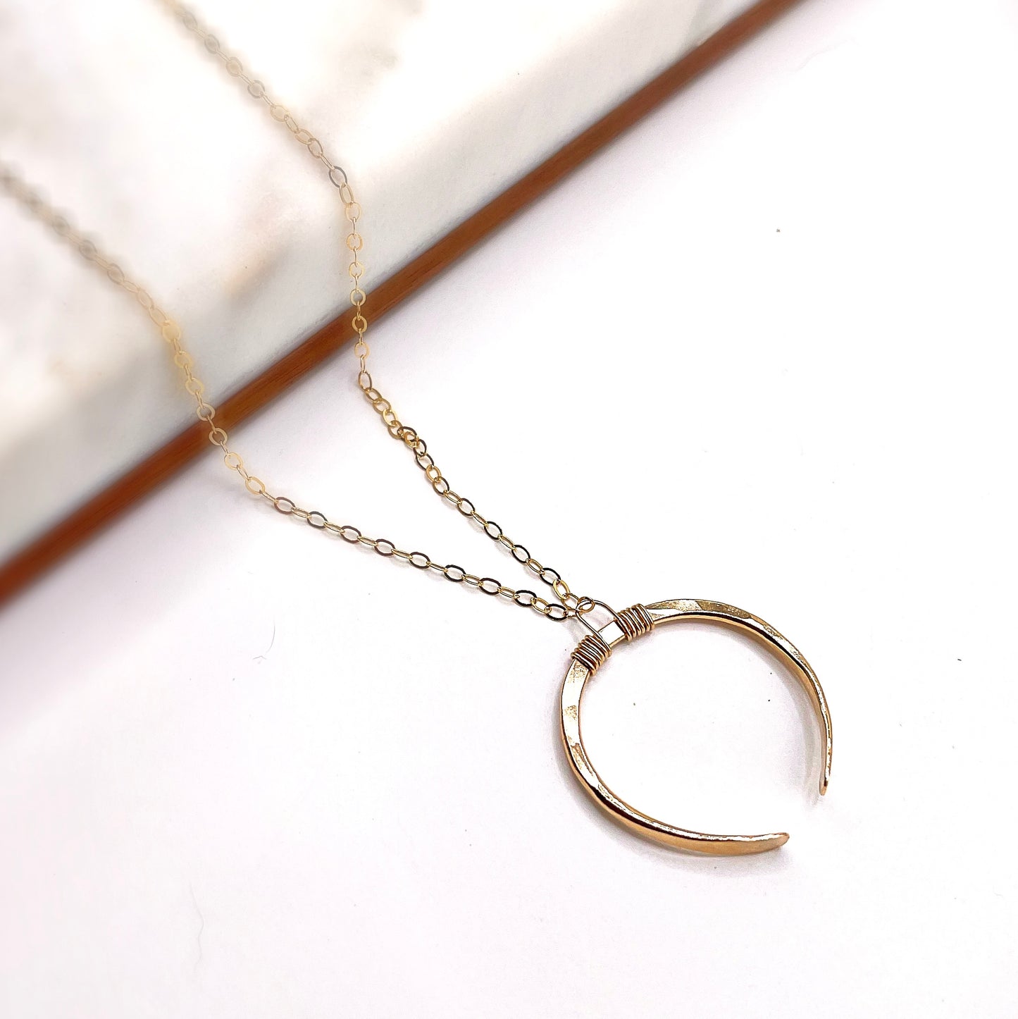 Double Horned Moon Necklace