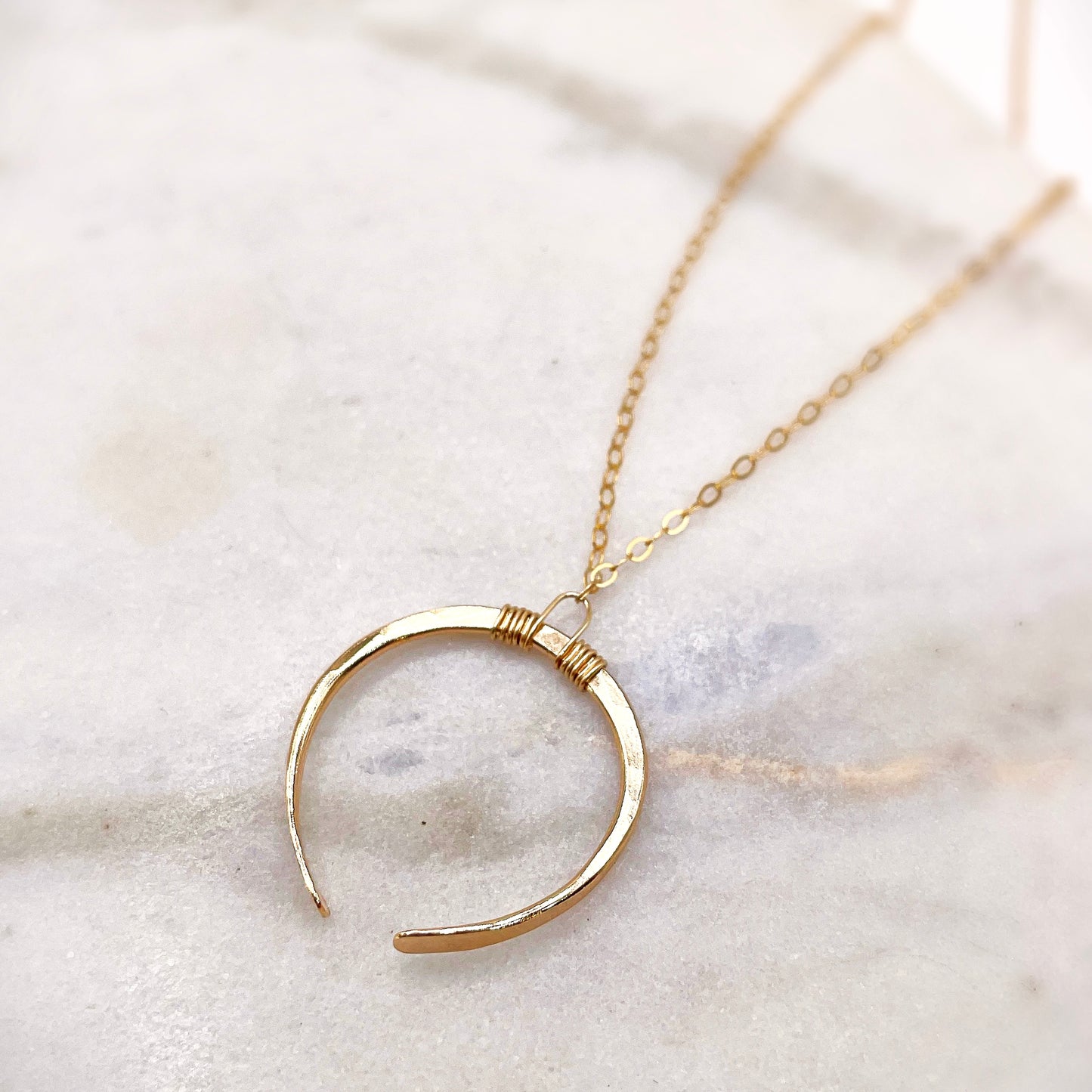 Double Horned Moon Necklace