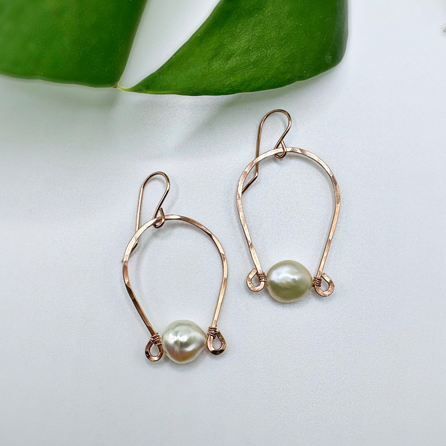 Pearl Upside Down Hoops