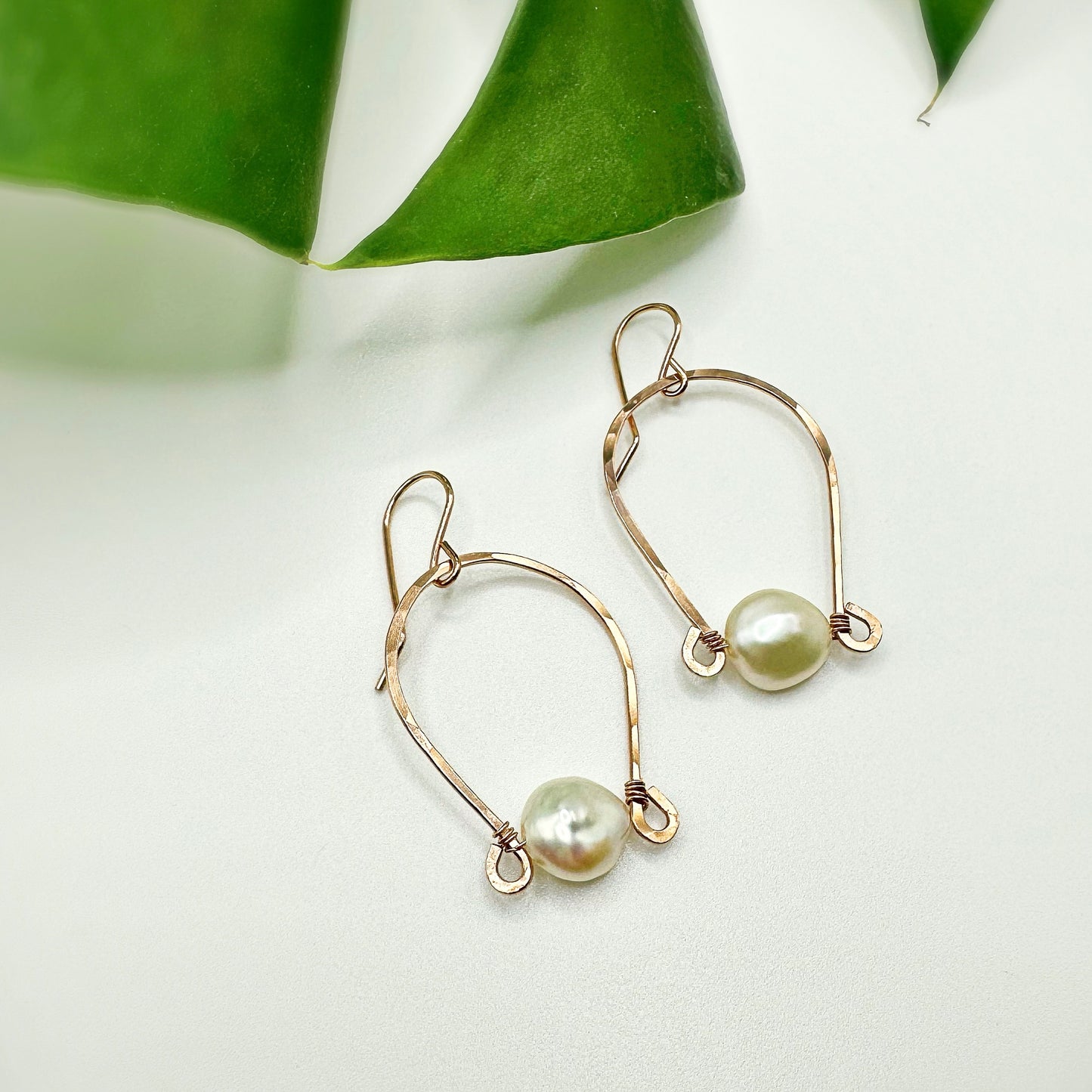 Pearl Upside Down Hoops