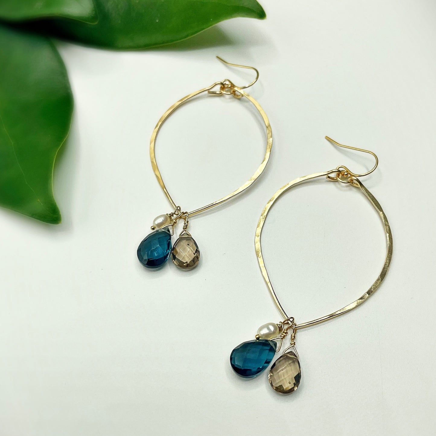 Fallen Leaf Davenport Hoops - Blue Sky Feathers