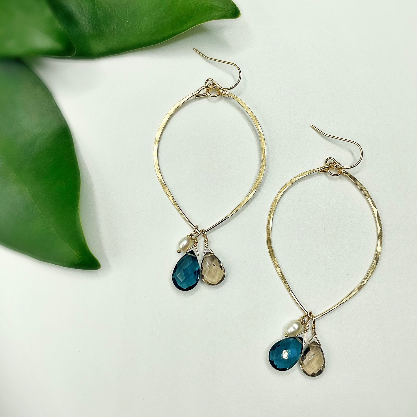 Fallen Leaf Davenport Hoops - Blue Sky Feathers