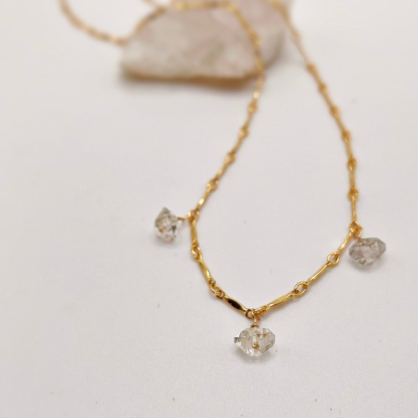 Salt Water Bar Chain Necklace - Blue Sky Feathers