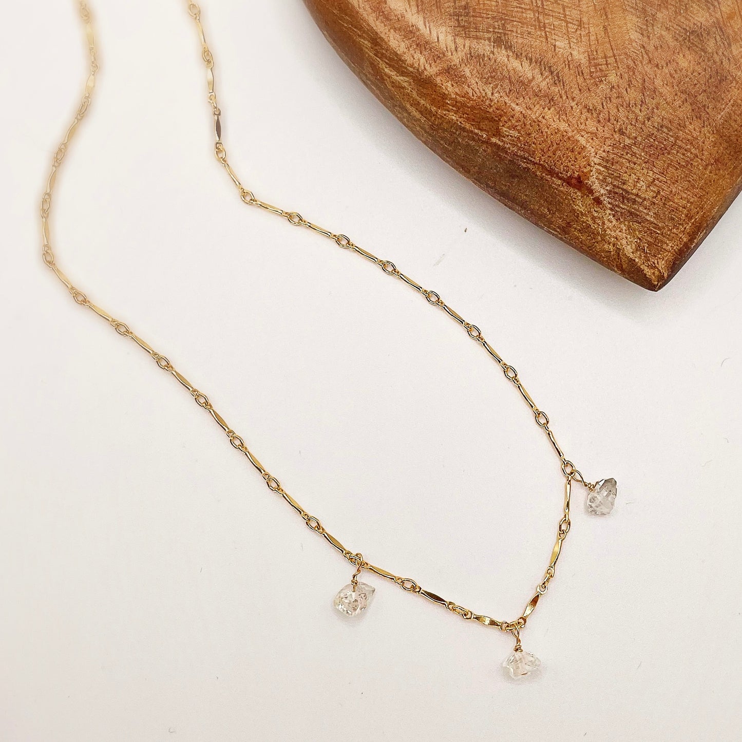 Salt Water Bar Chain Necklace - Blue Sky Feathers