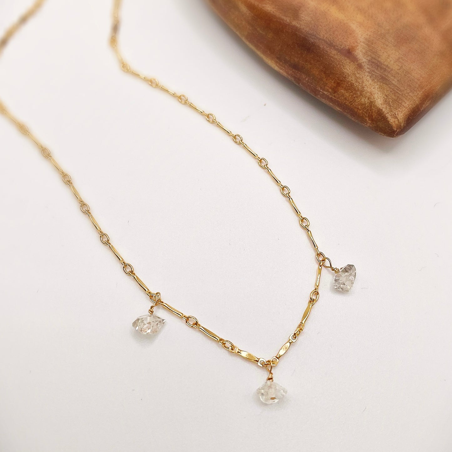 Salt Water Bar Chain Necklace - Blue Sky Feathers