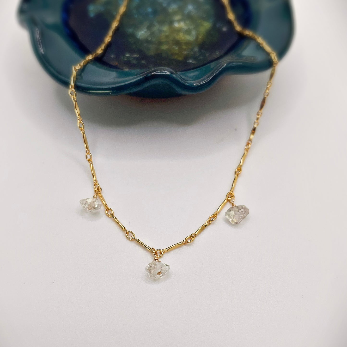 Salt Water Bar Chain Necklace - Blue Sky Feathers