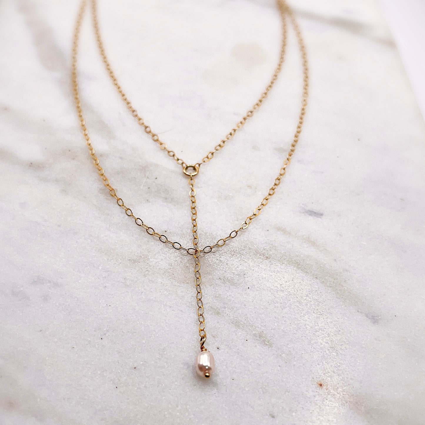 Keishi Layered Drop Necklace