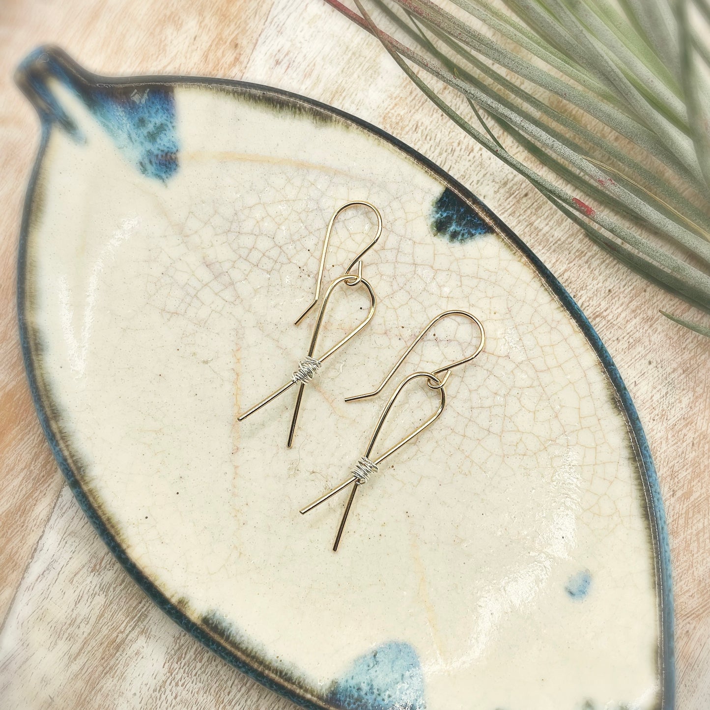 Ribbon Mixed Metal Hoops