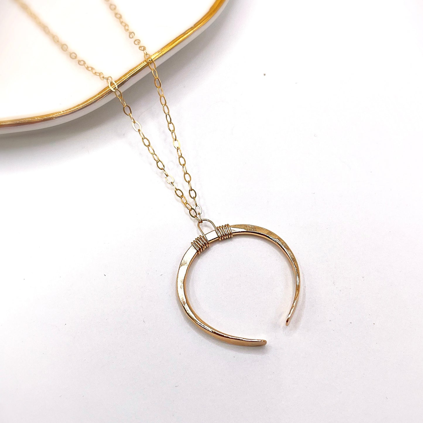 Double Horned Moon Necklace
