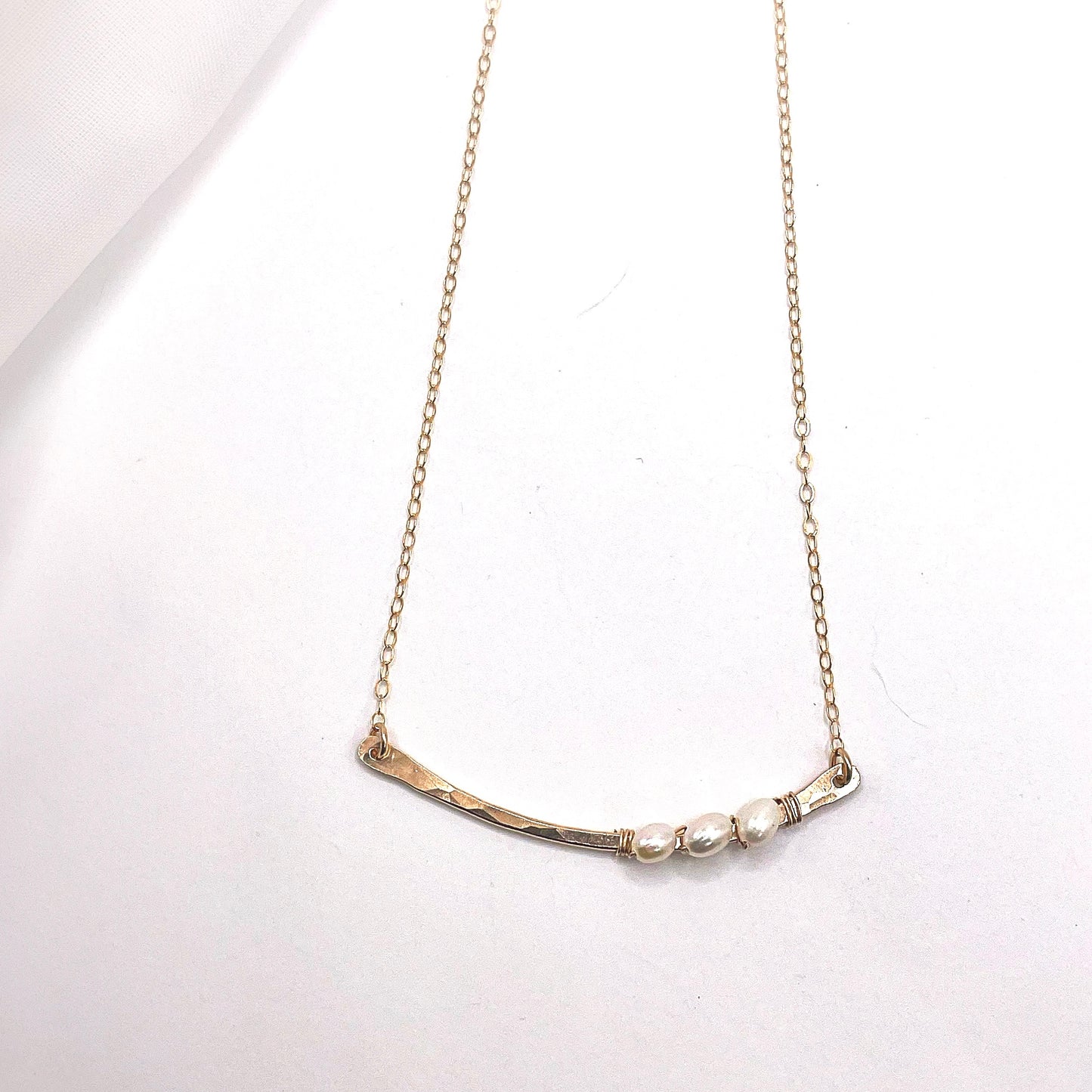 Keishi Wrapped Bar Necklace