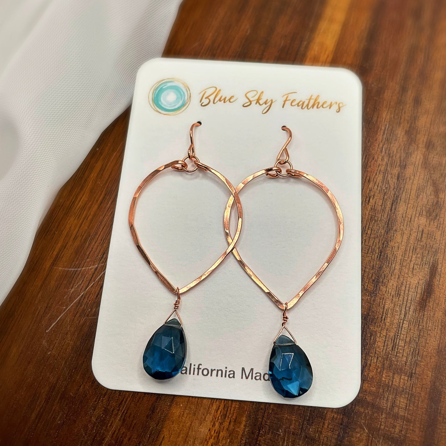 Topaz Leaf Hoops