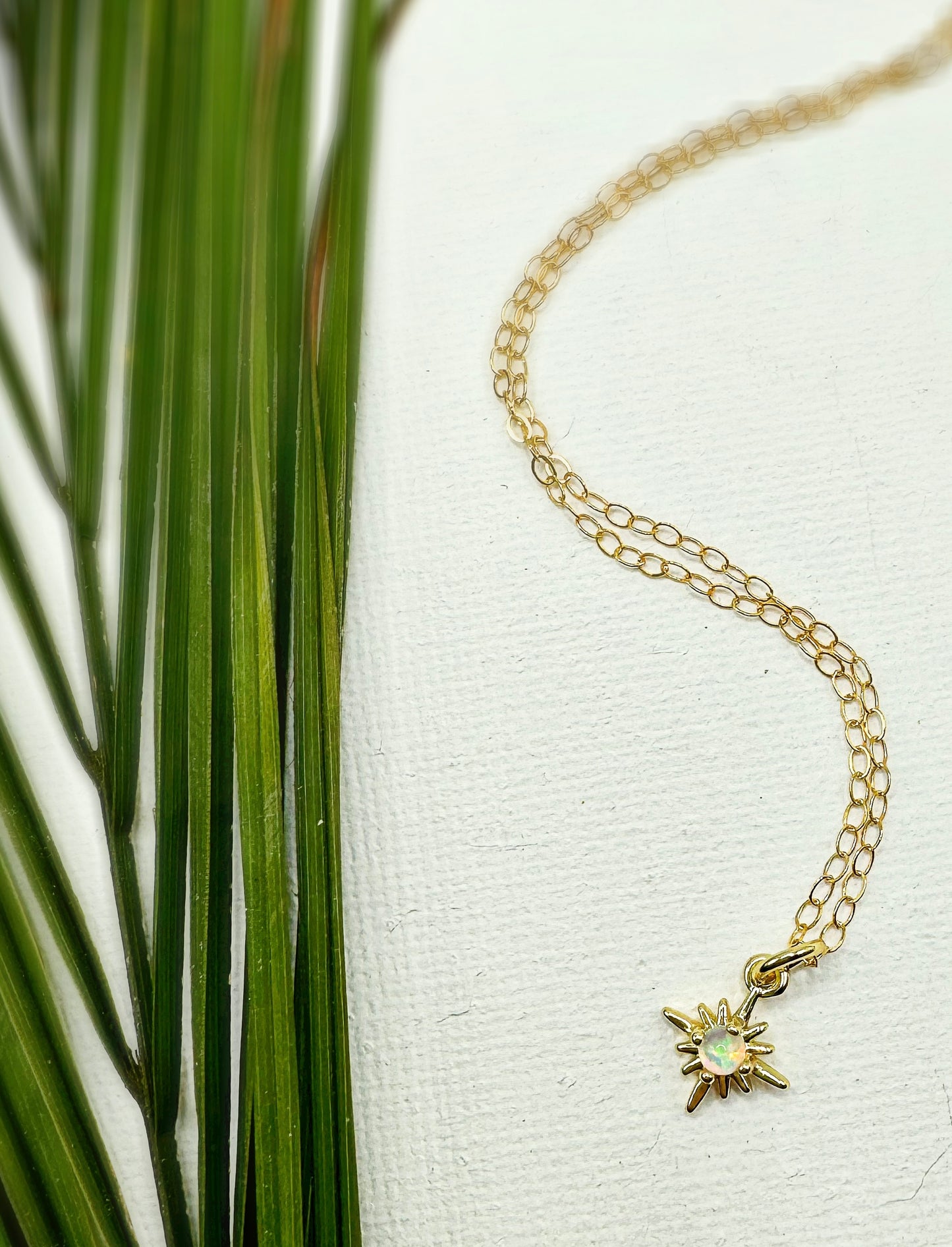Opal Star Necklace