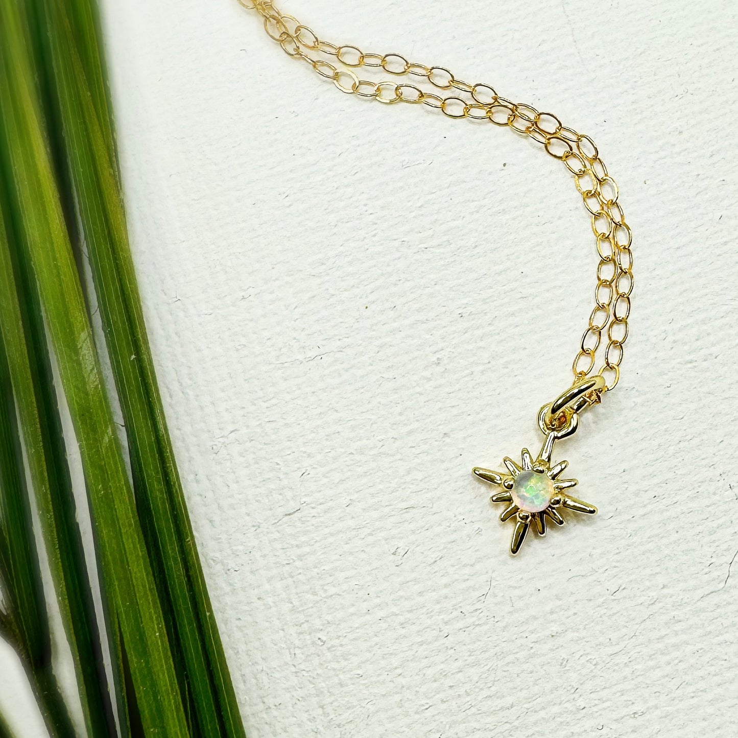 Opal Star Necklace