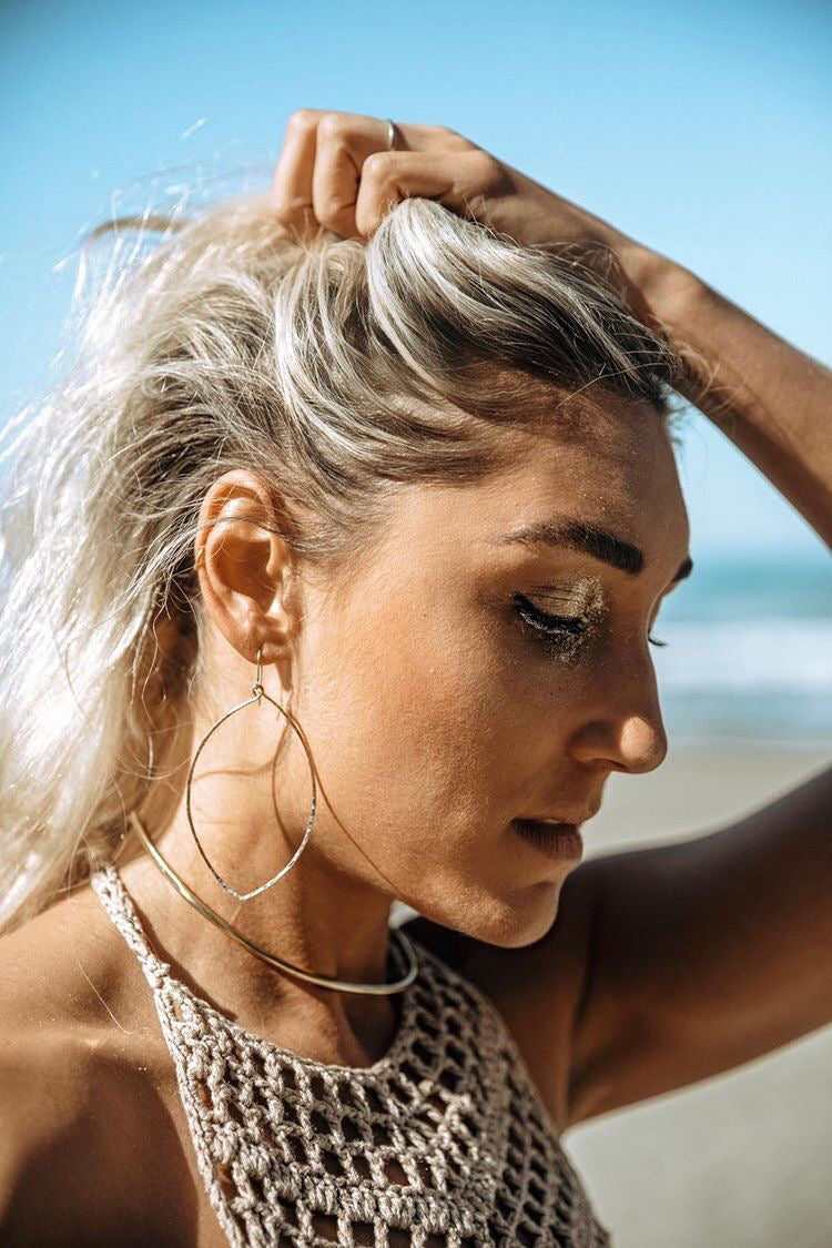 Dunes Hoops - Blue Sky Feathers