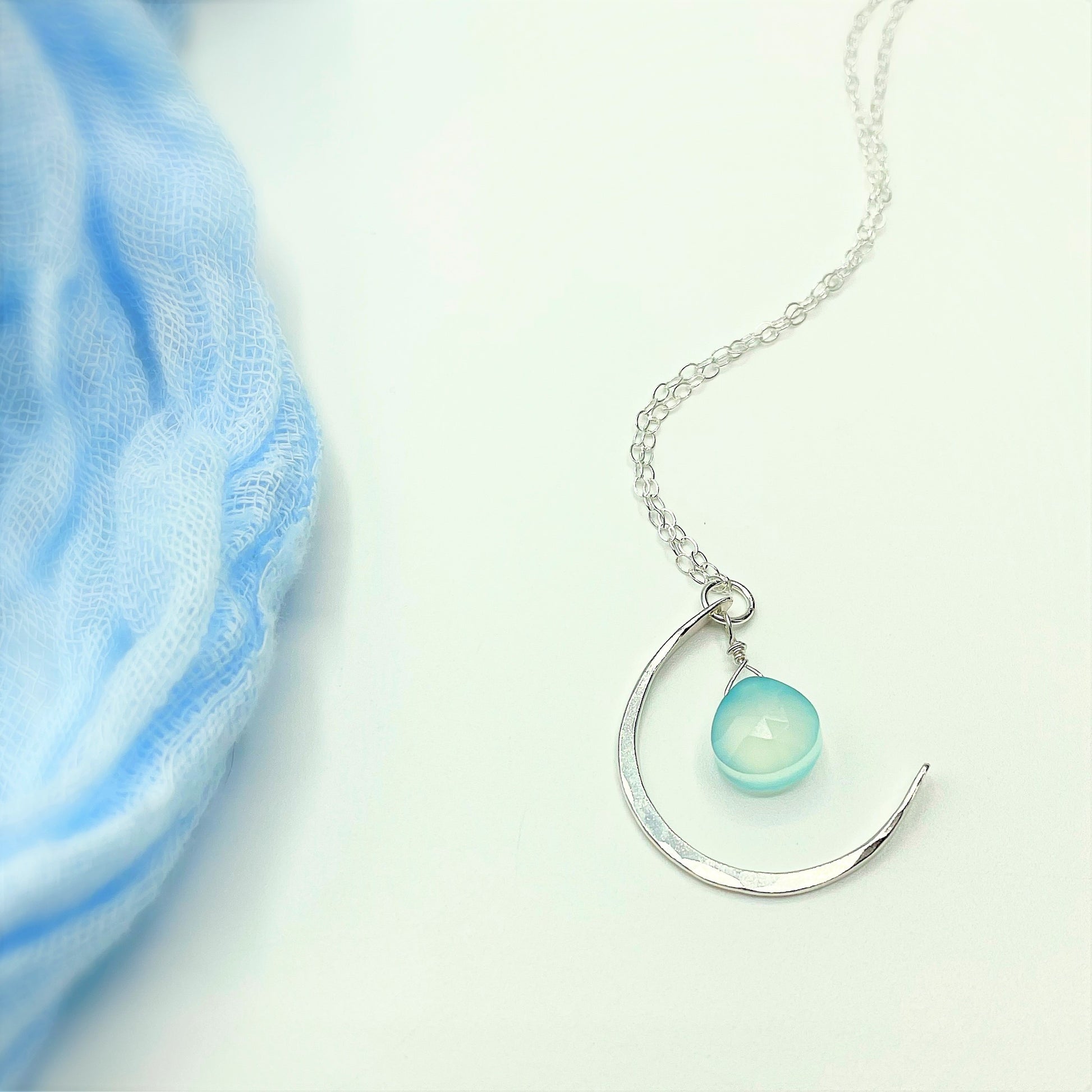Blue Sky Luna Necklace - Blue Sky Feathers