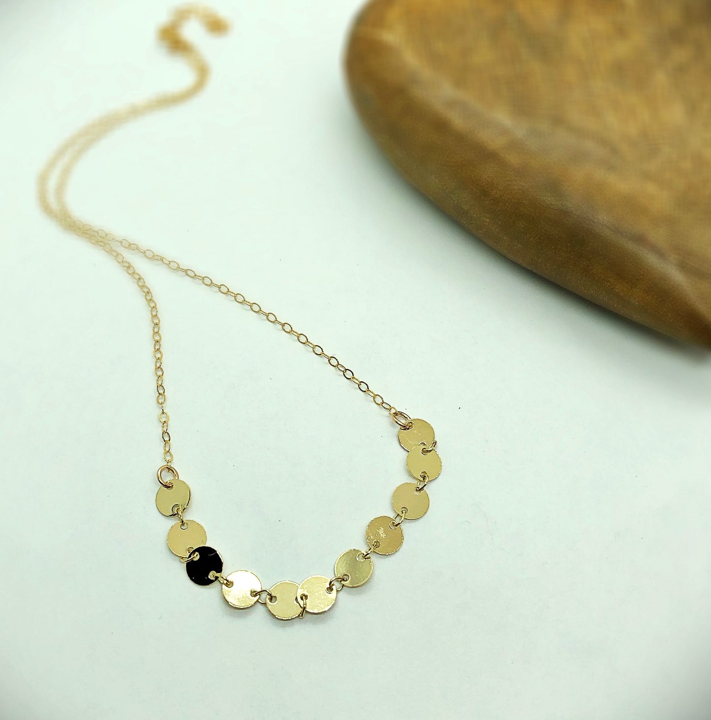 Shimmer Coin Choker/Necklace - Blue Sky Feathers
