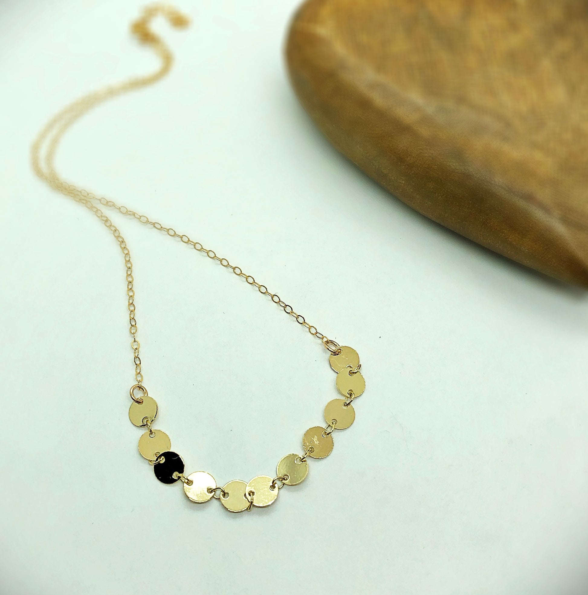 Shimmer Coin Choker/Necklace - Blue Sky Feathers