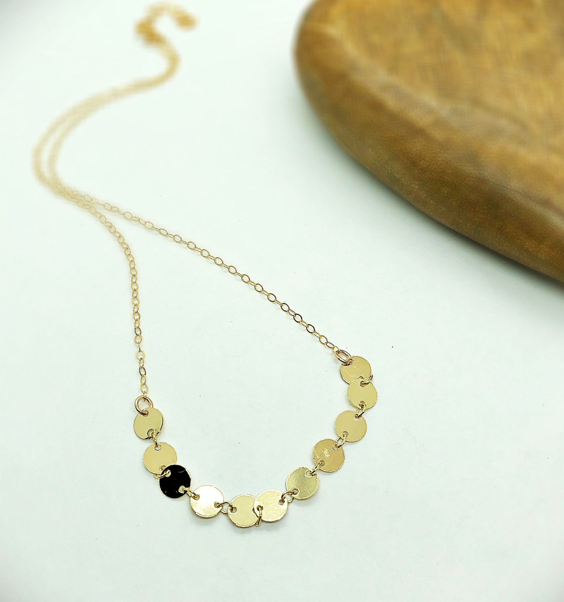 Shimmer Coin Choker/Necklace - Blue Sky Feathers
