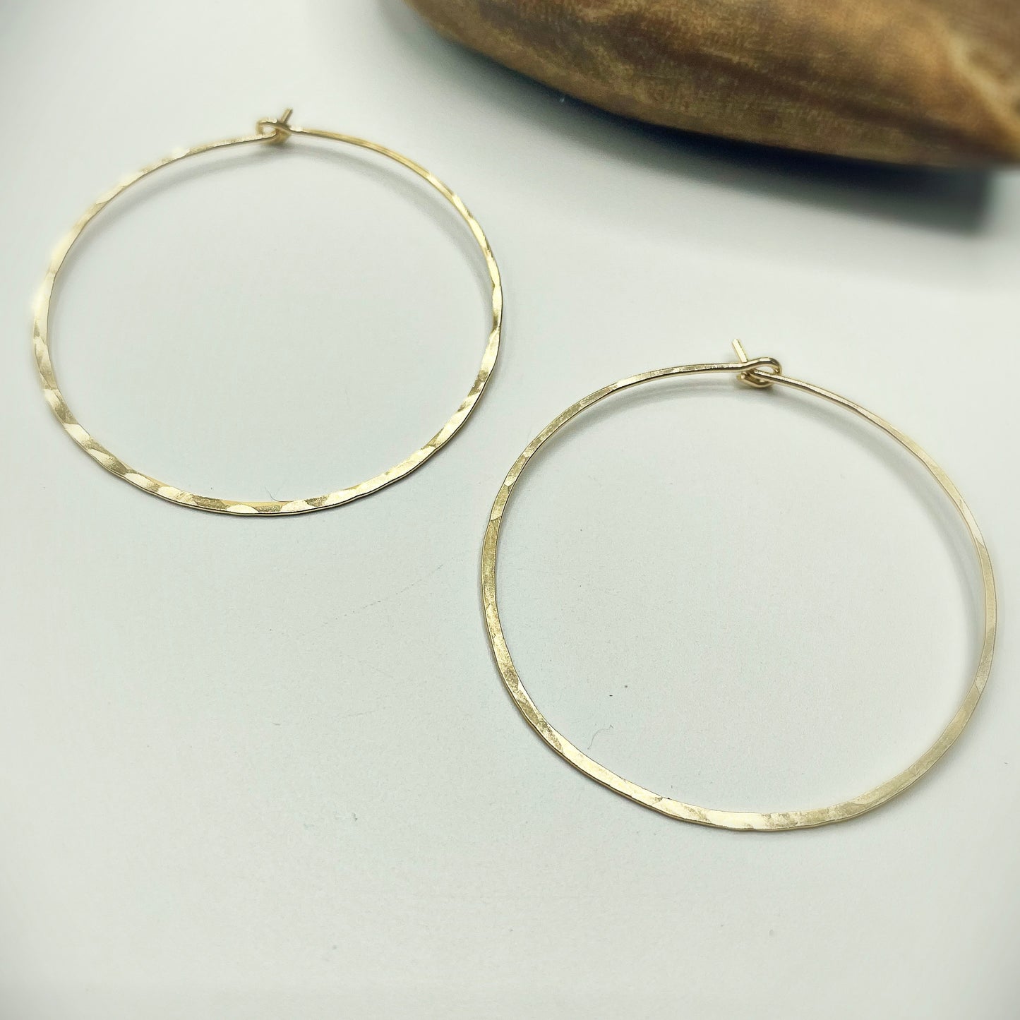 Classic 2" Hoop Earrings - Blue Sky Feathers