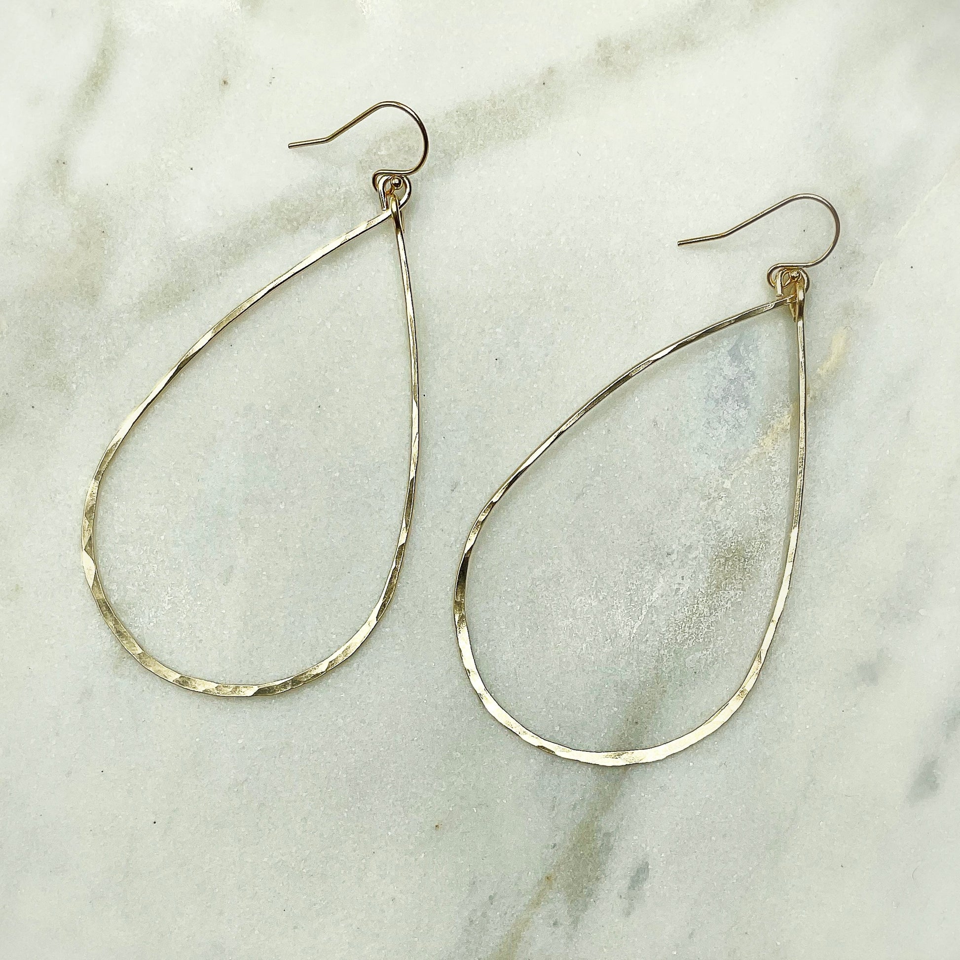 Raindrop Hoops - Blue Sky Feathers