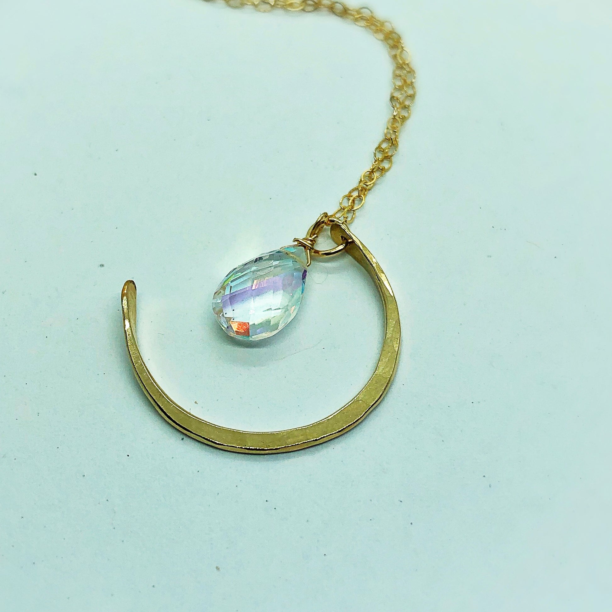 Sparkle Luna Necklace - Blue Sky Feathers