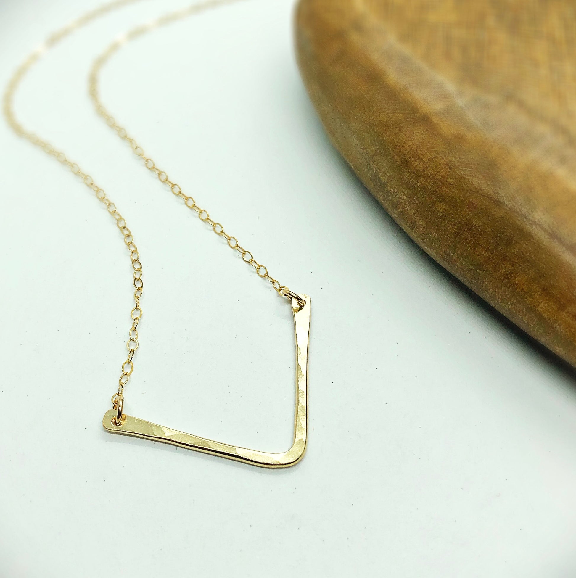 Chevron Necklace - Blue Sky Feathers