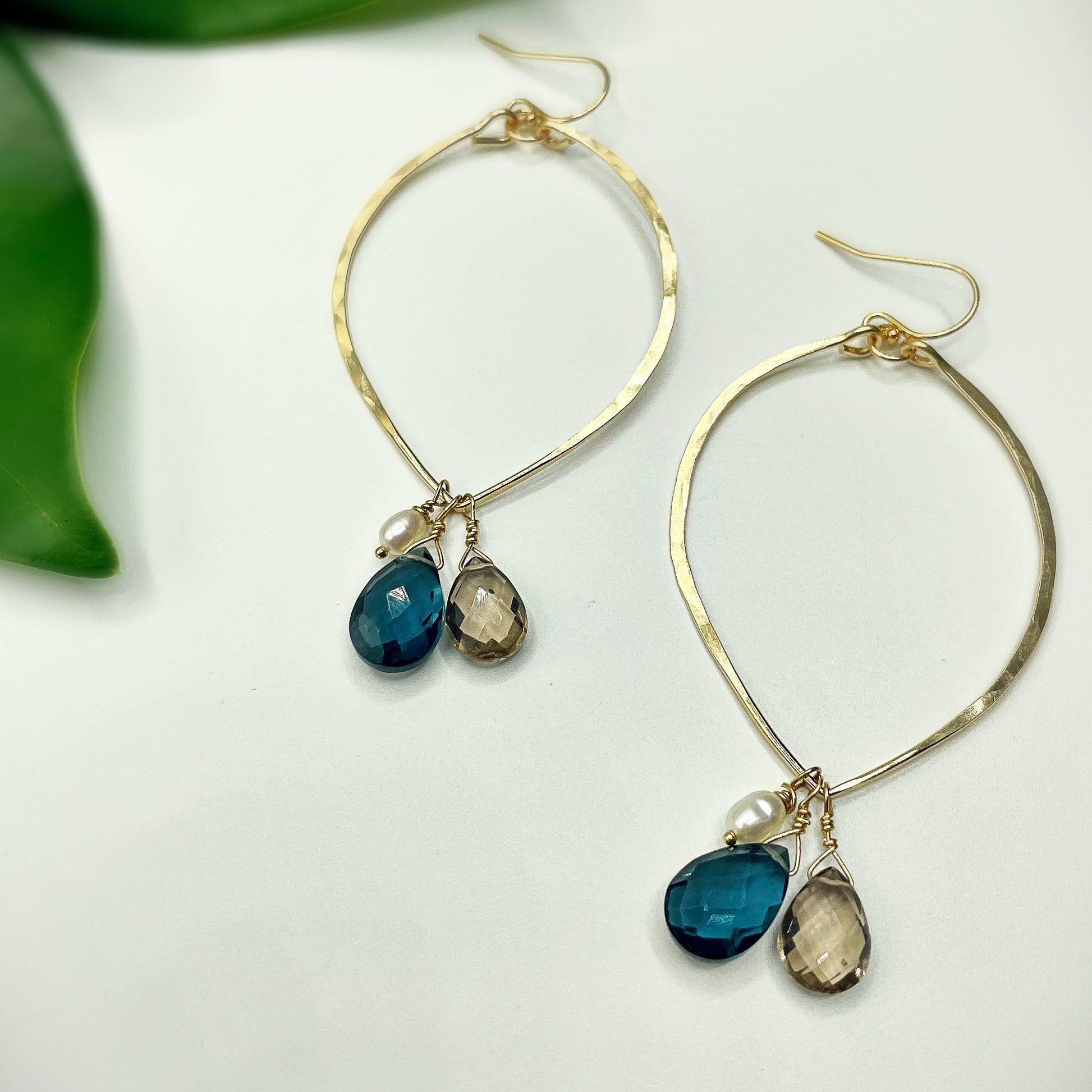 Fallen Leaf Davenport Hoops - Blue Sky Feathers