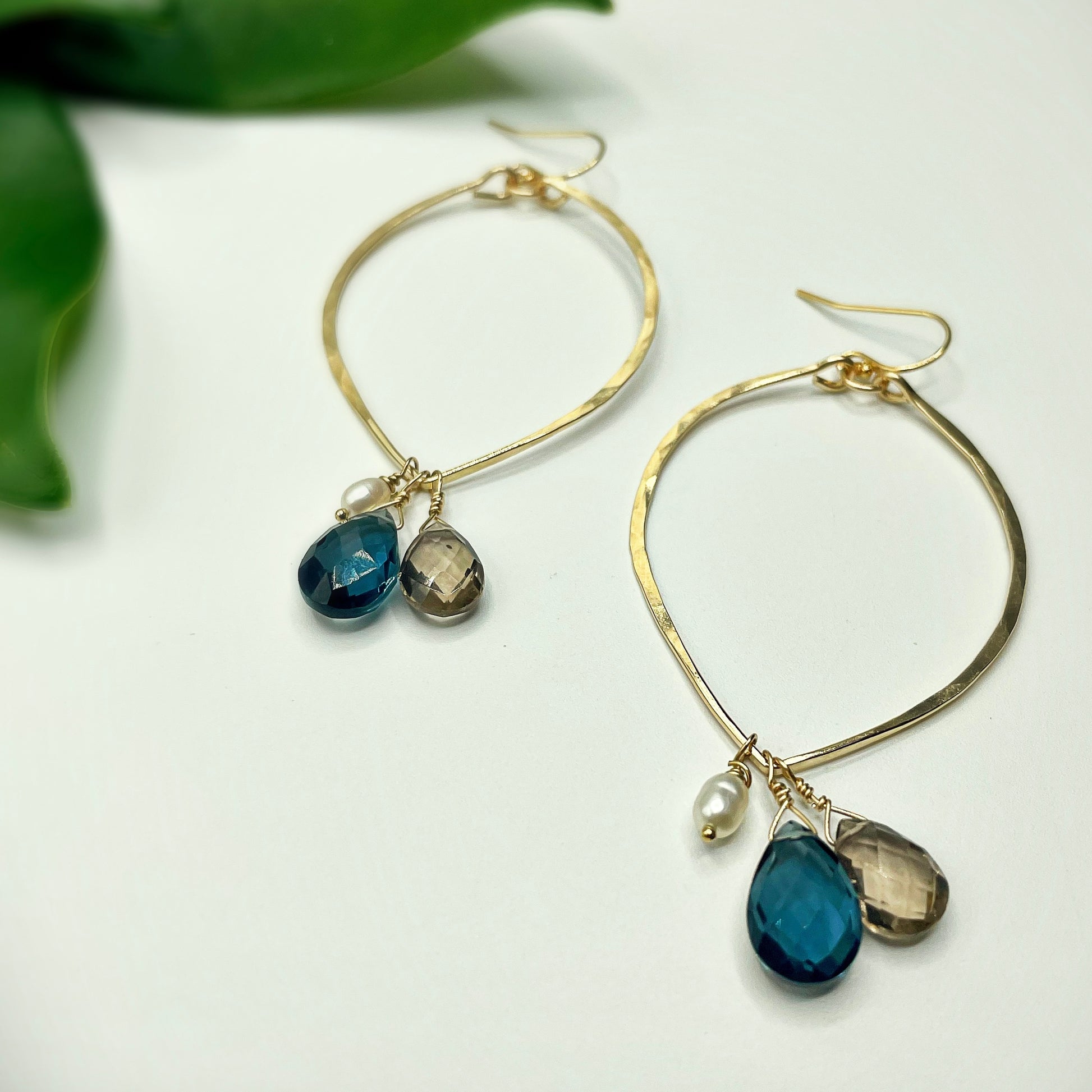 Fallen Leaf Davenport Hoops - Blue Sky Feathers