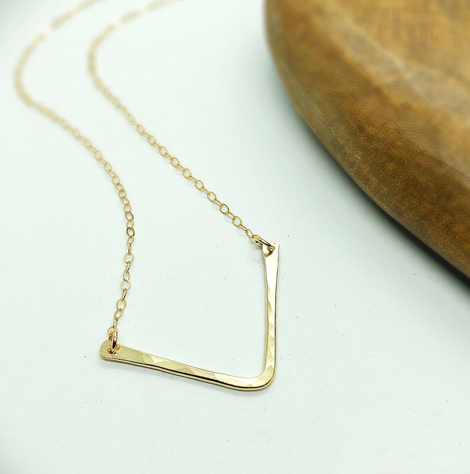 Chevron Necklace - Blue Sky Feathers