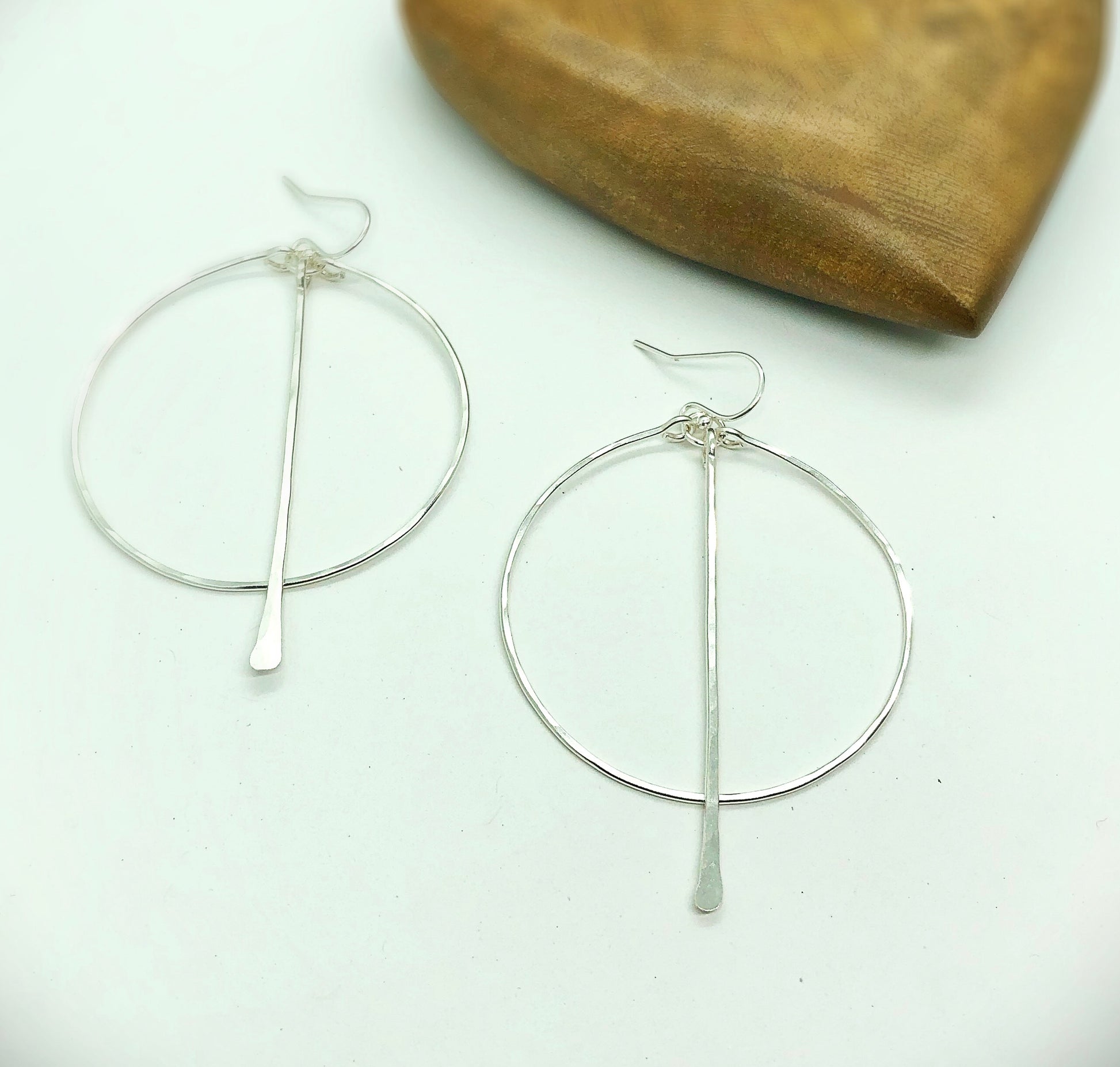 Cambria Hoops - Blue Sky Feathers