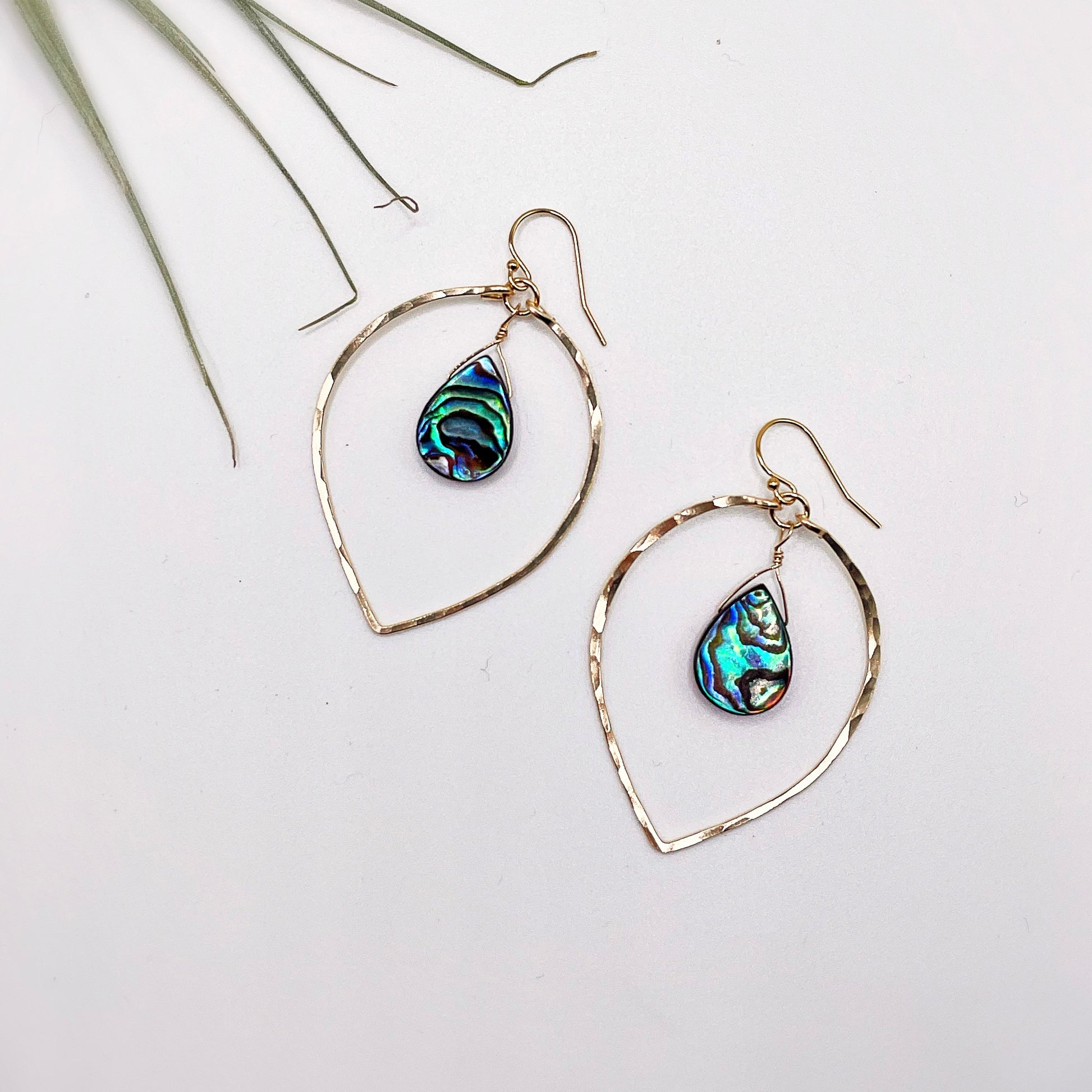 Beach Babe Lotus Hoops - Blue Sky Feathers