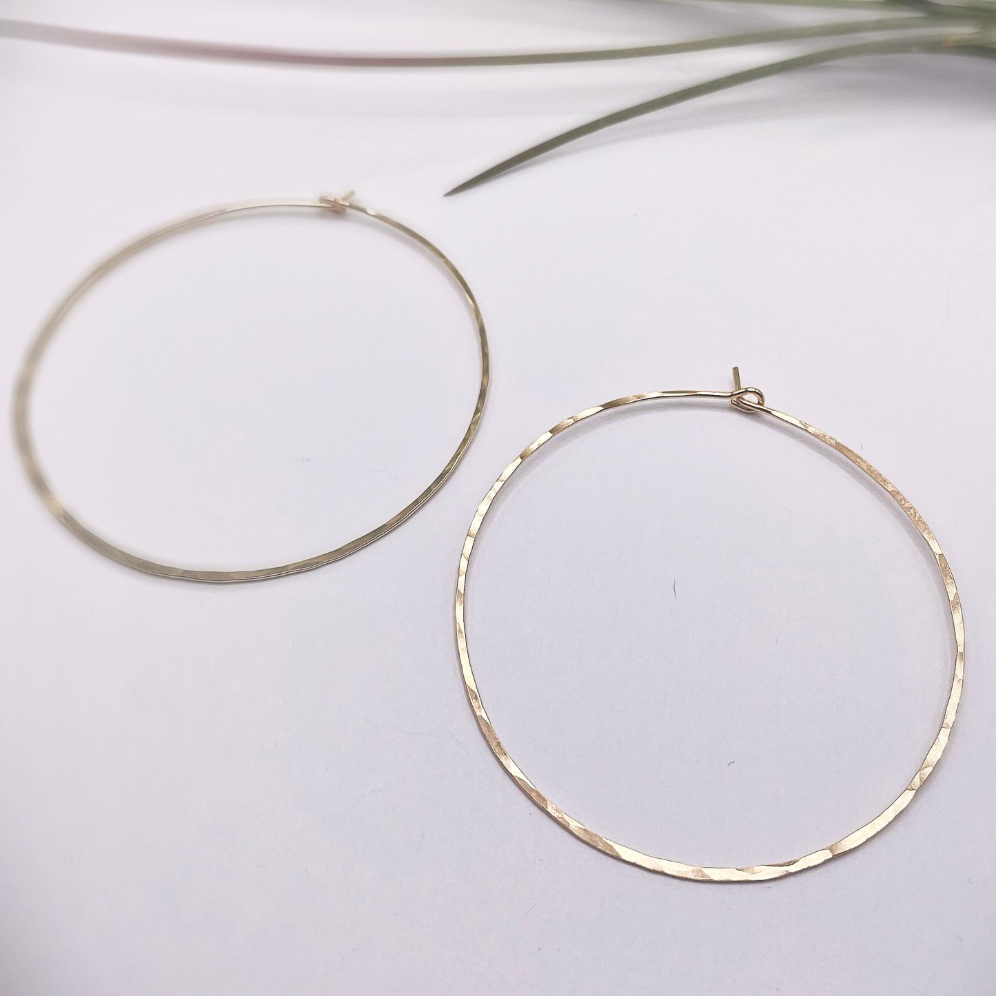 Classic Large Hoop Earrings - Blue Sky Feathers