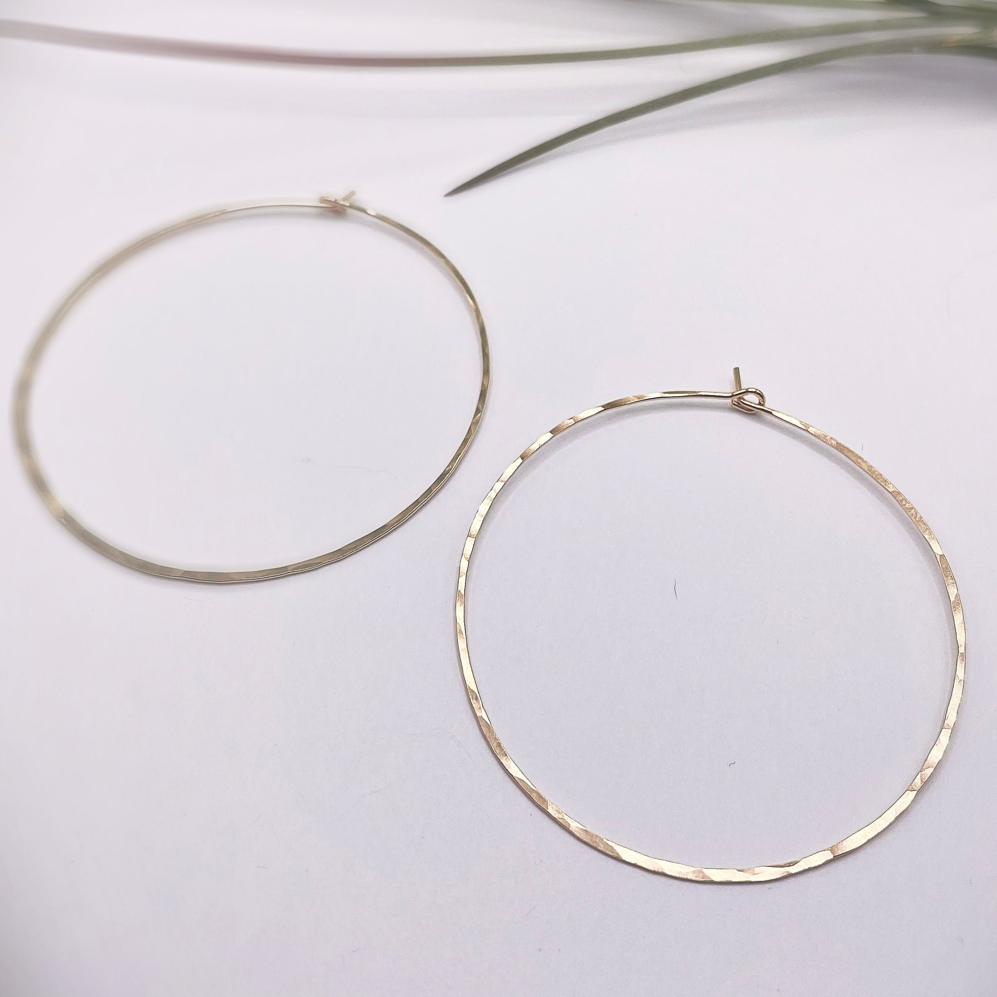 Classic Large Hoop Earrings - Blue Sky Feathers