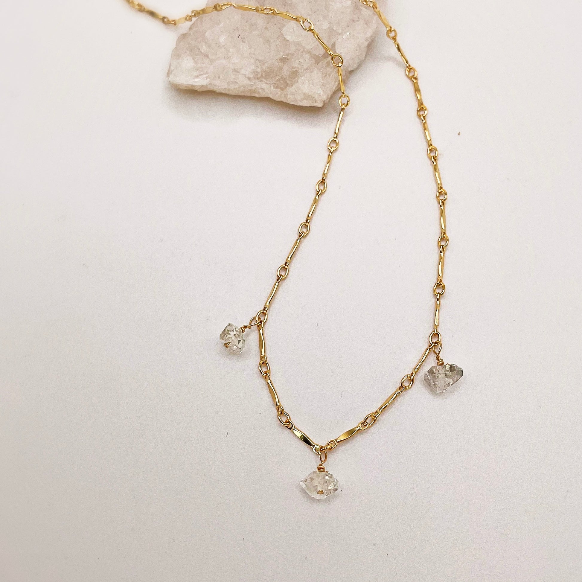 Salt Water Bar Chain Necklace - Blue Sky Feathers
