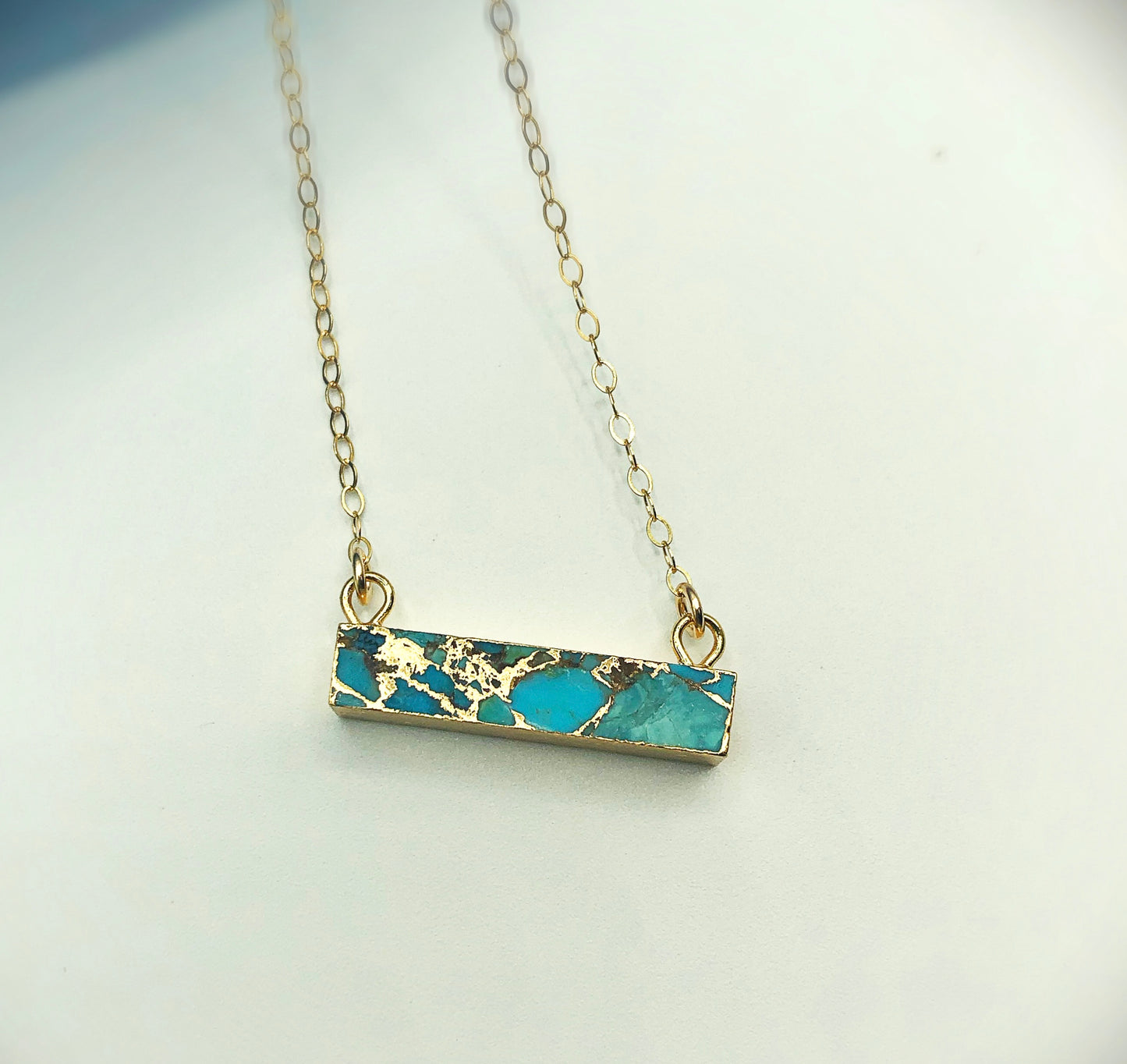 Turtle Bay Necklace - Blue Sky Feathers
