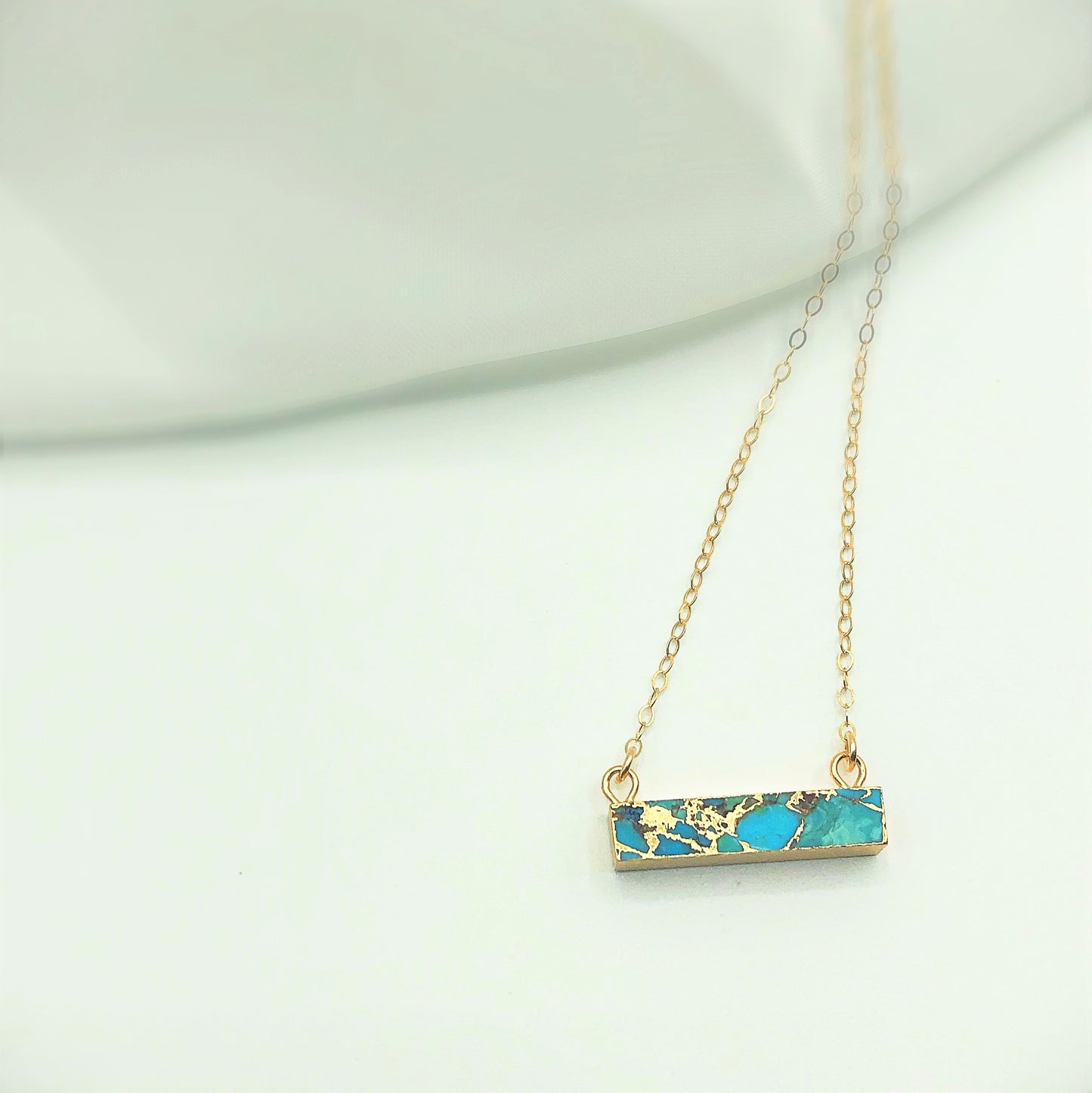 Turtle Bay Necklace - Blue Sky Feathers