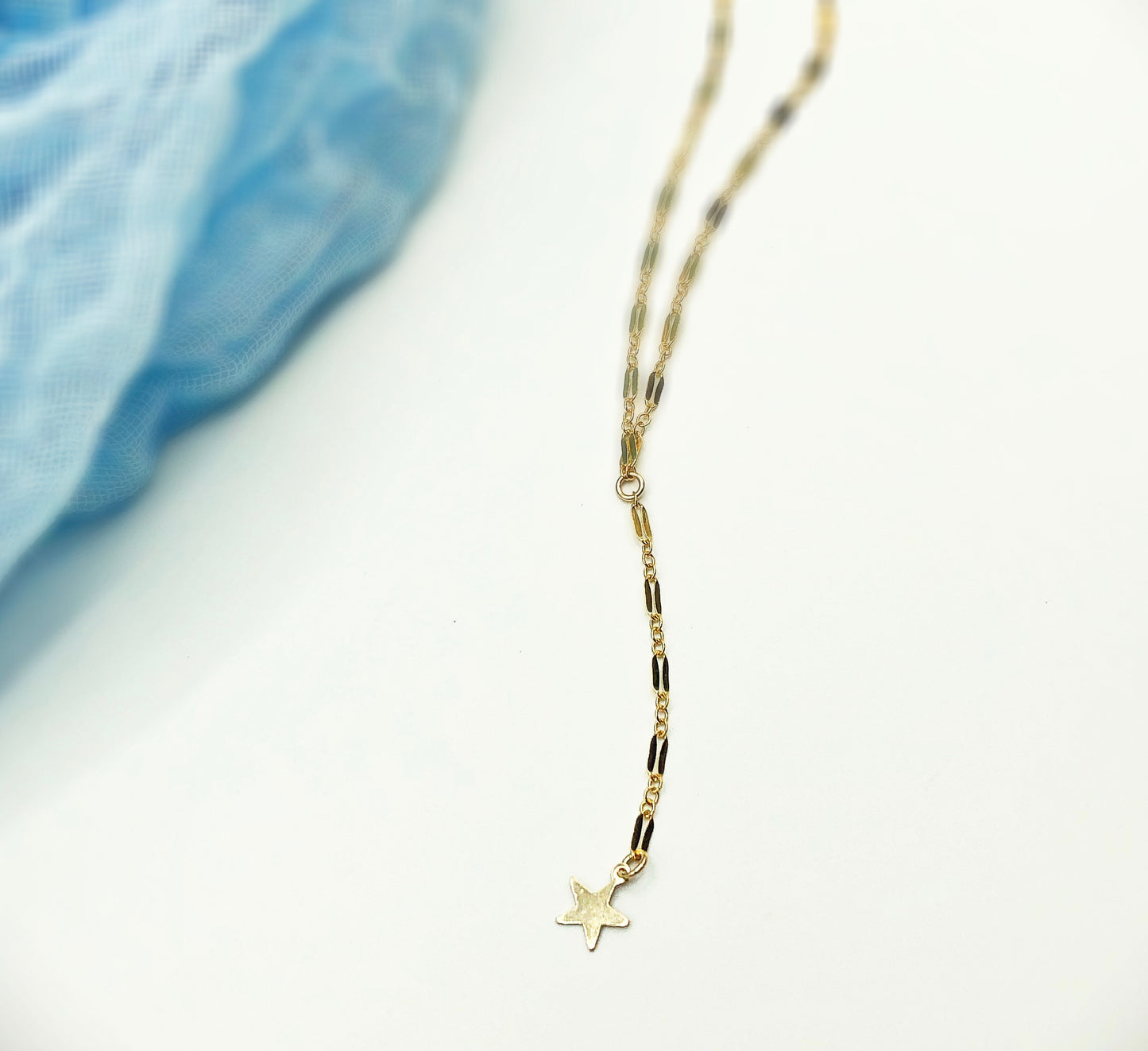Starry Night Lariat - Blue Sky Feathers
