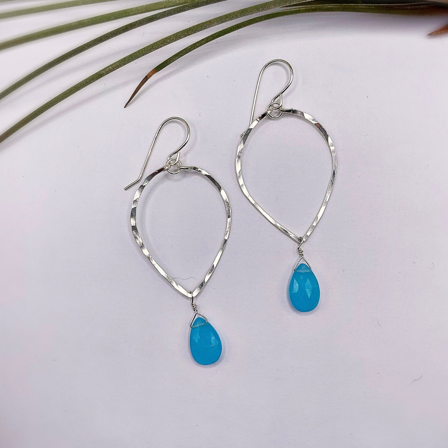 Beach Waves Leaf Hoops