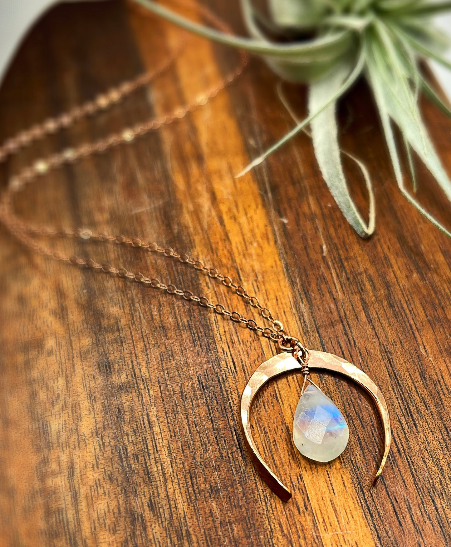 Rainbow Moonstone Luna Necklace