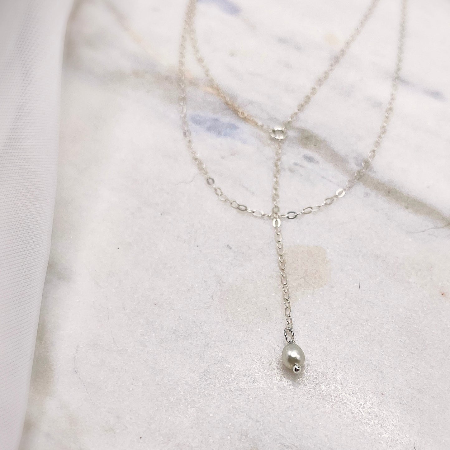 Keishi Layered Drop Necklace