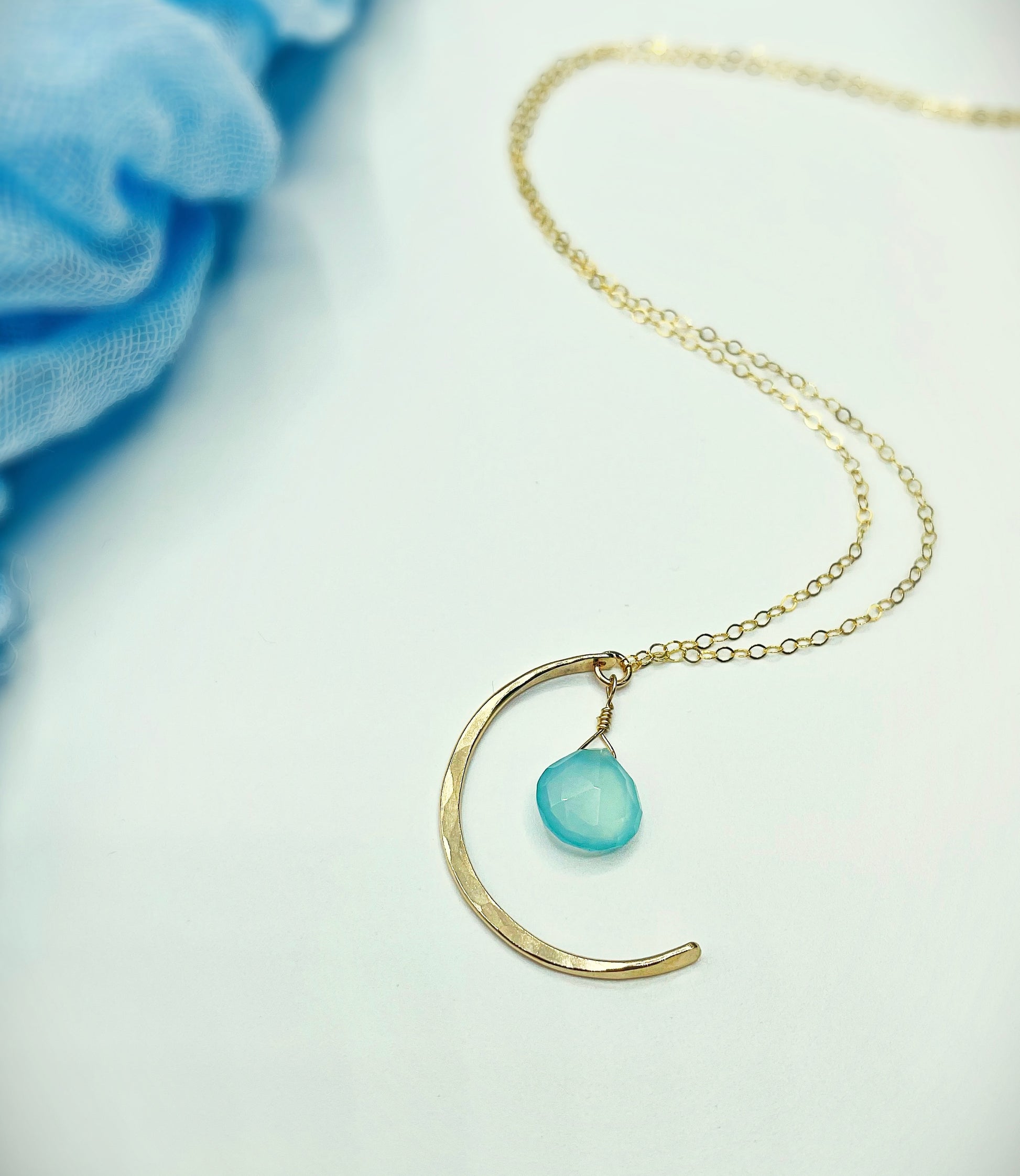 Blue Sky Luna Necklace - Blue Sky Feathers